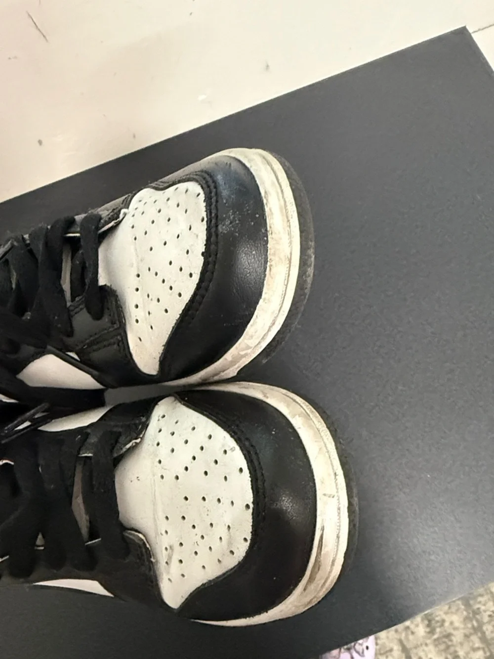 Nike Kids Black and White Low-Top Sneakers